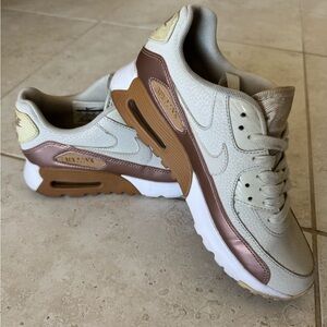Nike Air Max Women's Sneakers - Cream and Rose Gold